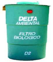 Filtro biol&oacute;gico para tratamento de esgoto